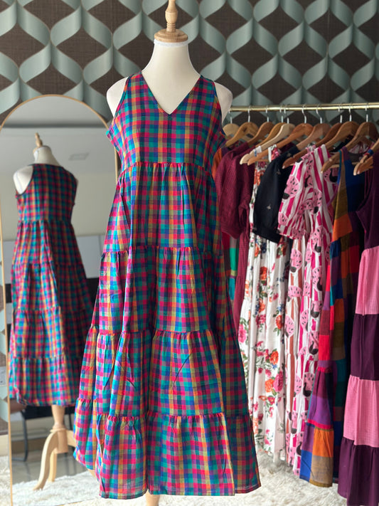 Madras Small Check Dress
