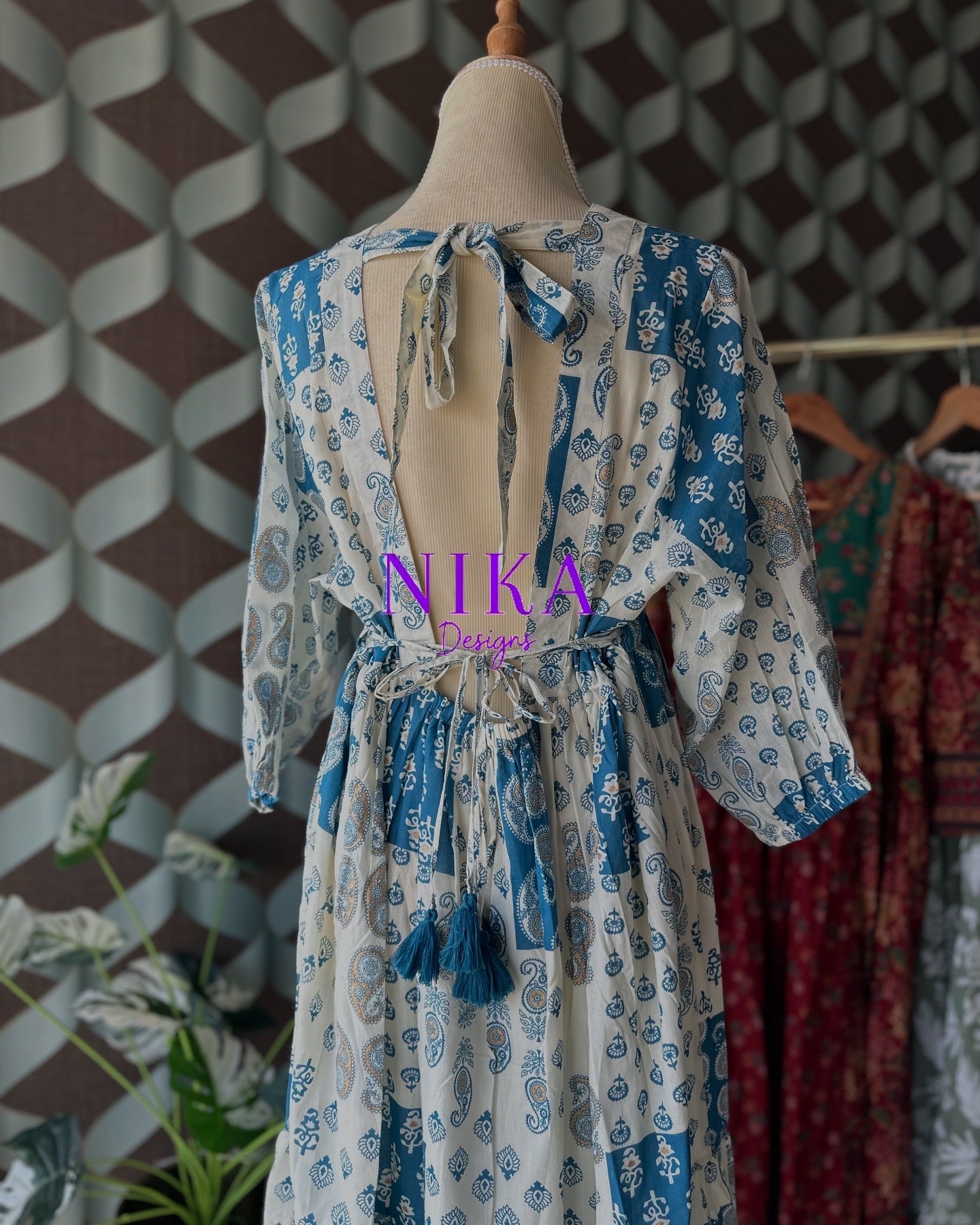 Dove White & Blue Vacation Dress