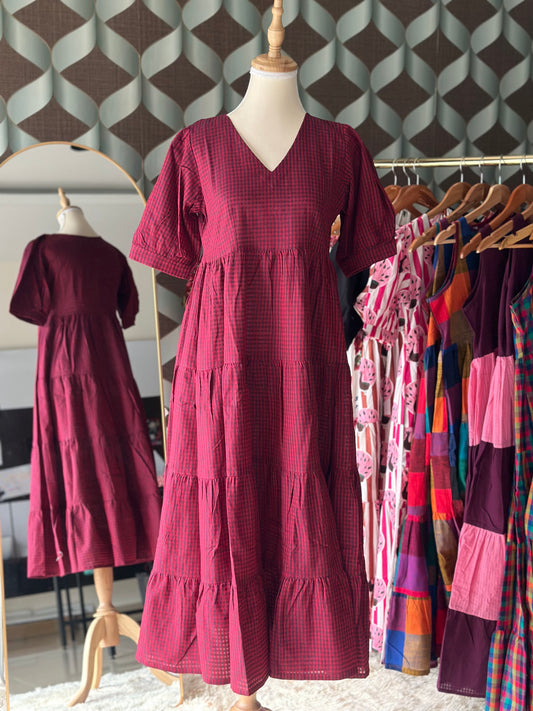 Ruby Red Plaid Dress