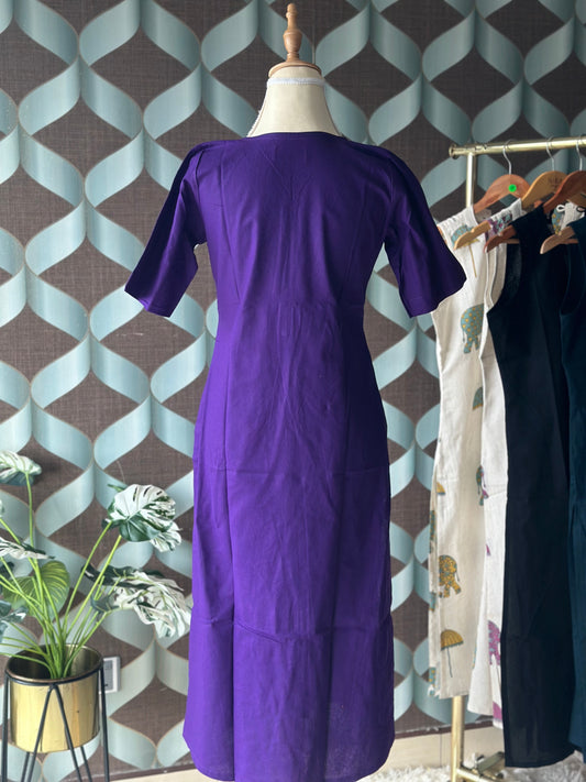 Solid Purple Top with Sleeve