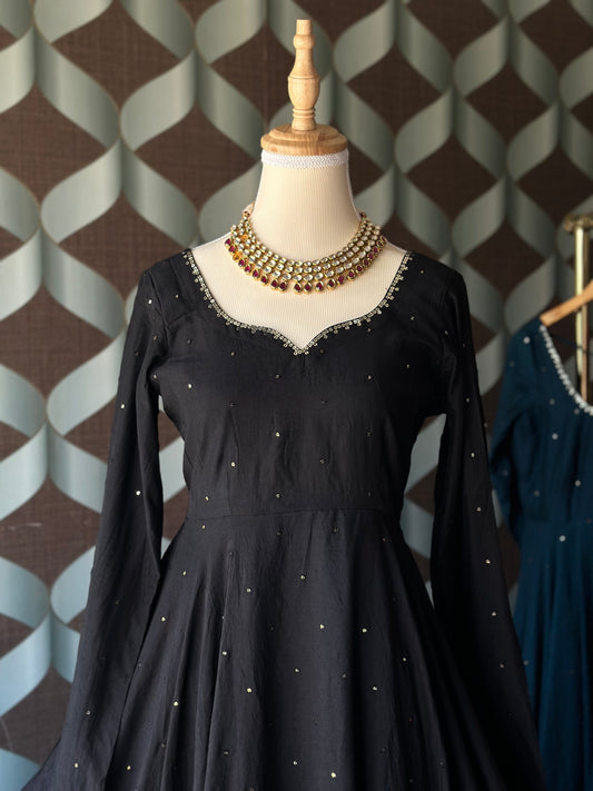 Classic Black ZAARA Festive Anarkali