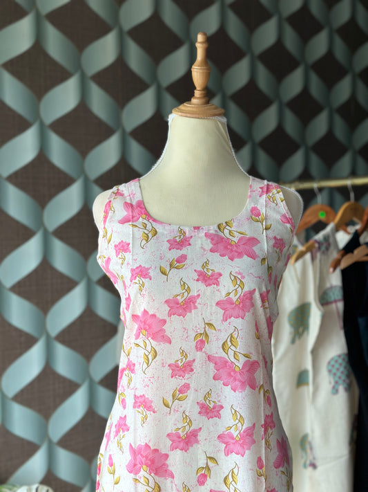 Floral Pink Kurta Top