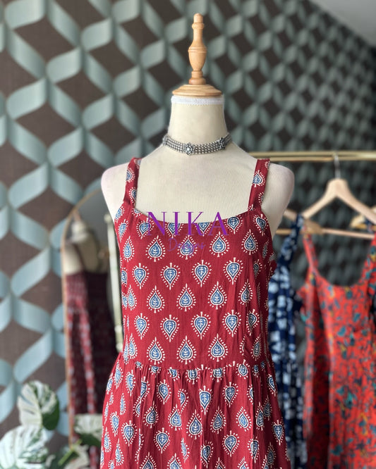 Maroon Summer Dress