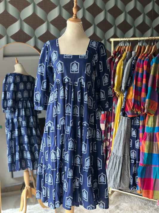 Indigo Blue Midi Dress