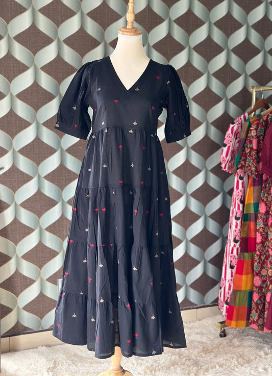 Classic Black Tier Dress