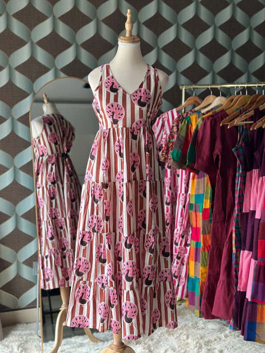 Brown Peacock Dress