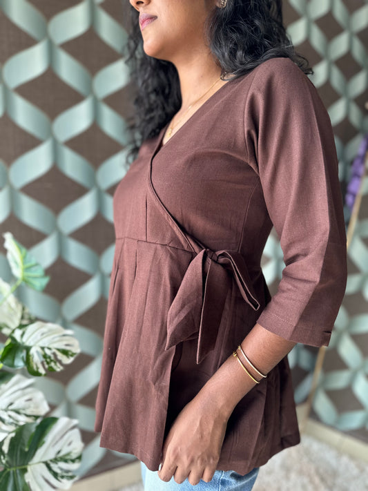 Chocolate Brown Short Top