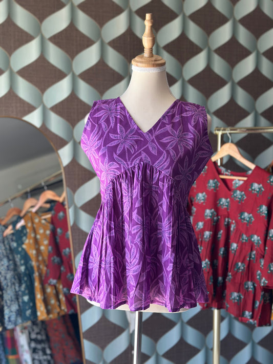 Purple Floral Top