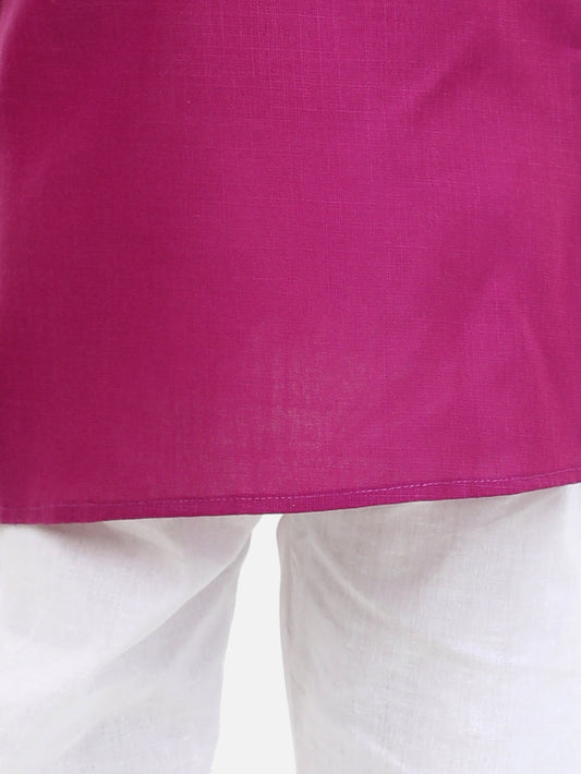 Purple Cotton Kurta Set