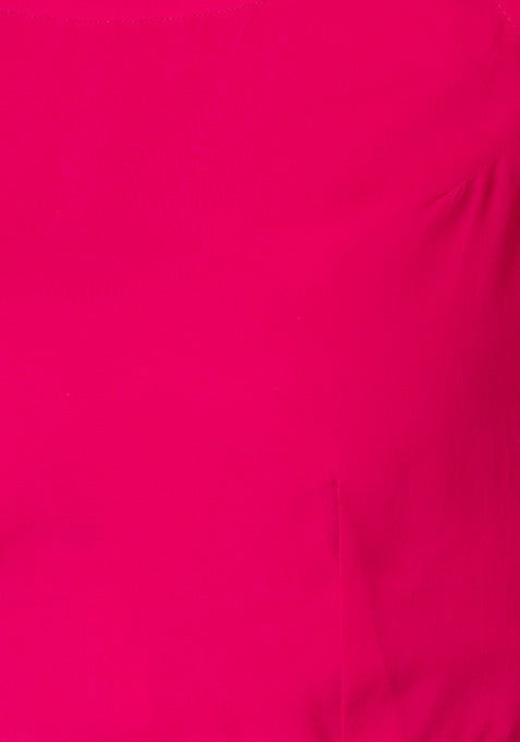 Hot Pink Smocked Crop Top