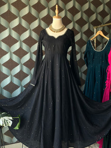 Classic Black ZAARA Festive Anarkali
