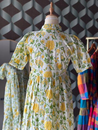 Floral Dove Summer Midi Dress