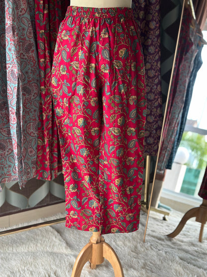 Floral Magenta Halter Neck Viva Set