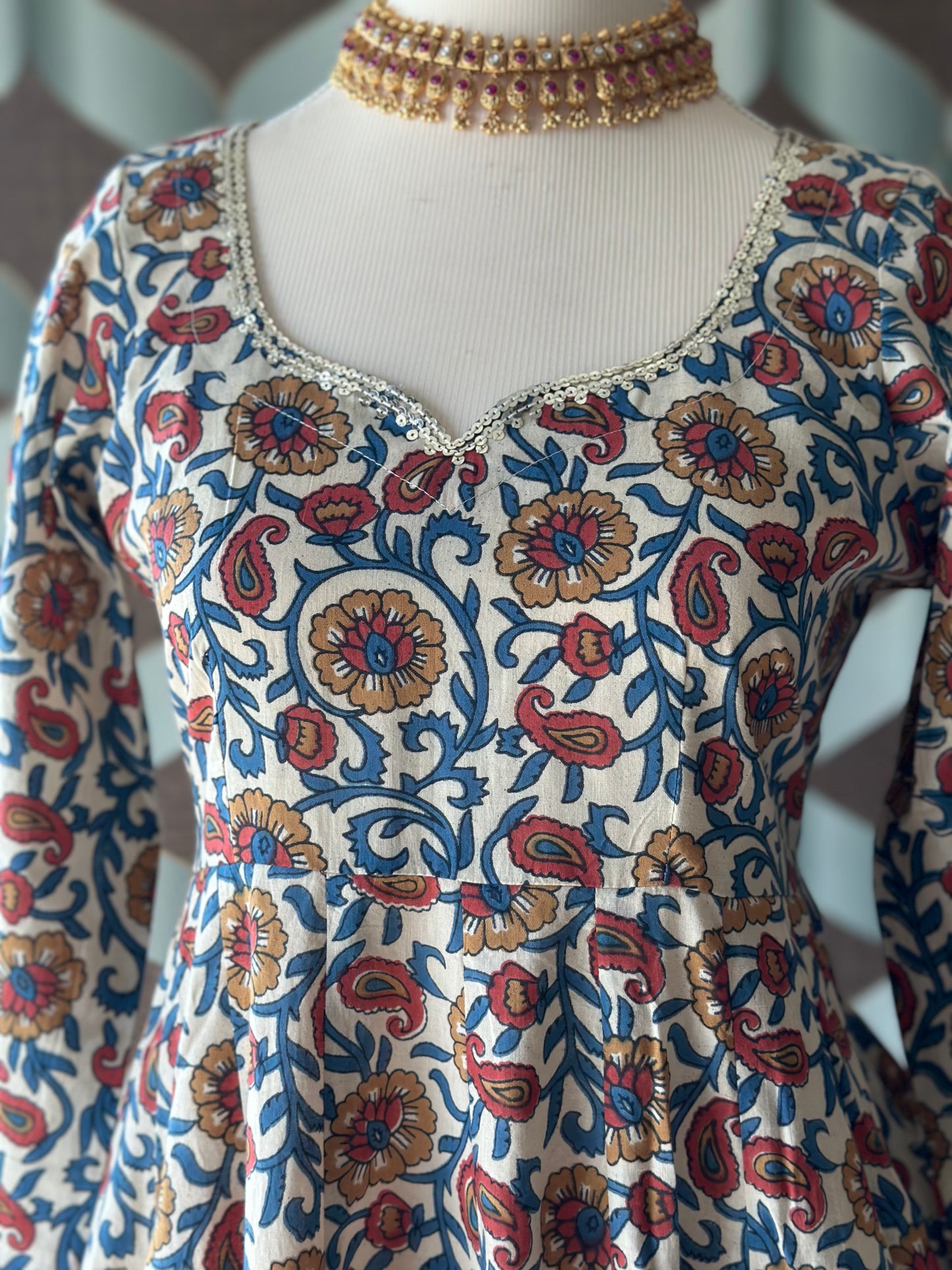 Gulnaar Dhabu Cotton Anarkali