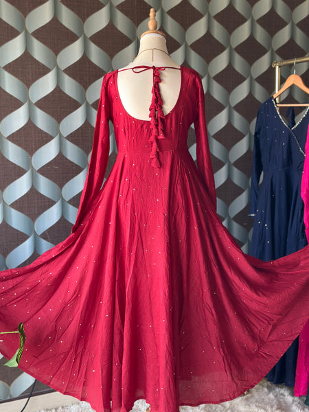 Saffron Red ZAARA Festive Anarkali