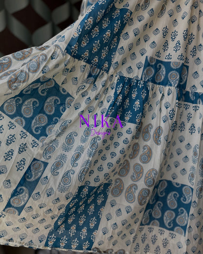 Dove White & Blue Vacation Dress