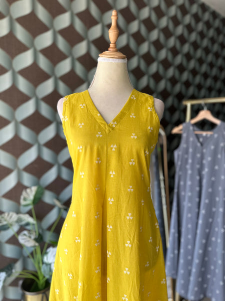 Leyla Yellow A-Line Top