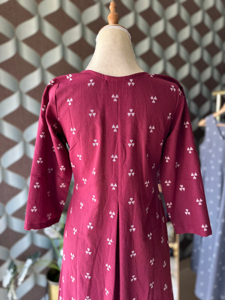 Leyla Maroon Red A-line Top
