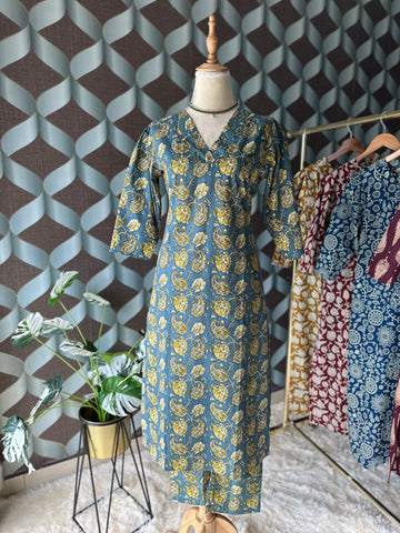 Paisley Teal Blue&Yellow Viva Set