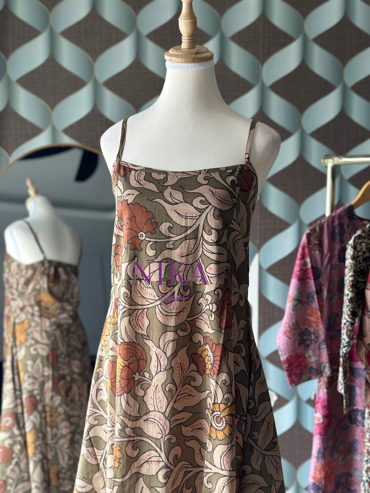 Kalamkari Green Sundress