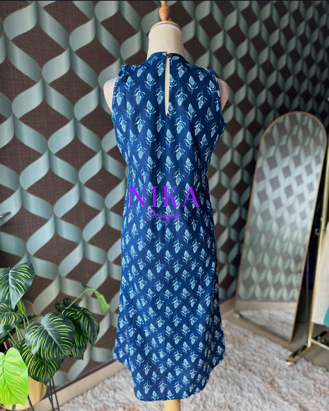 Indigo Blue Halter Neck Top