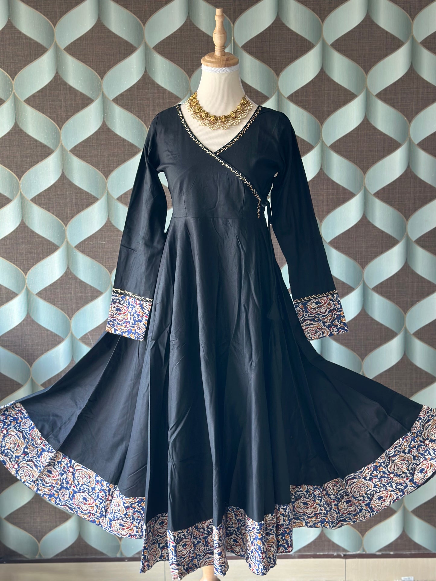 Classic Black Kalamkari Anarkali