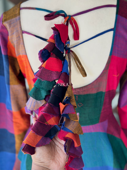 Varnam- Madras Checks Cotton Anarkali