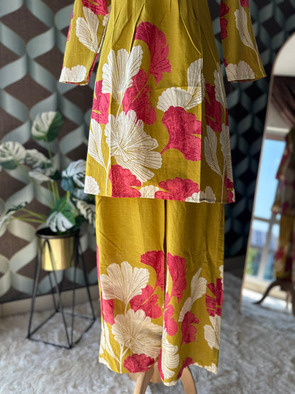 Yellow Floral Co-Ord Set