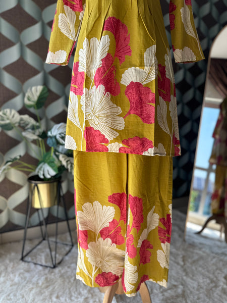 Yellow Floral Co-Ord Set