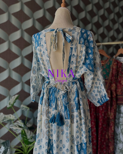 Dove White & Blue Vacation Dress