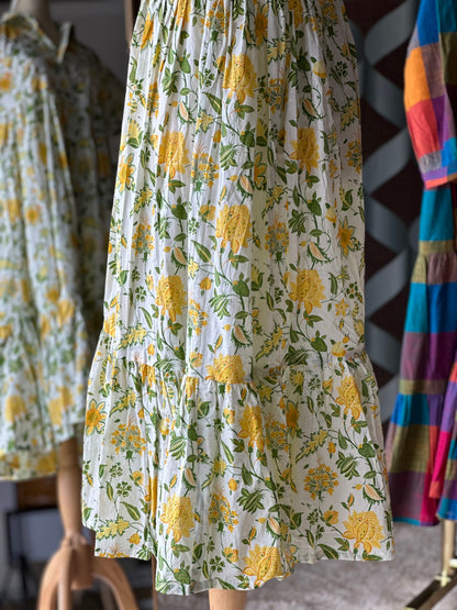 Floral Dove Summer Midi Dress
