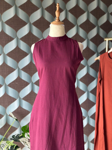 Burgundy Red Halter Neck