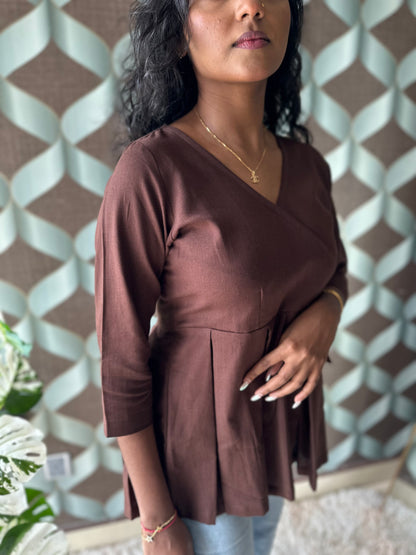 Chocolate Brown Short Top