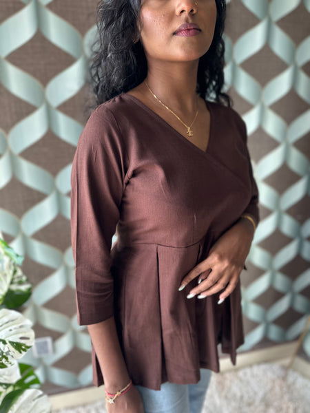 Chocolate Brown Short Top