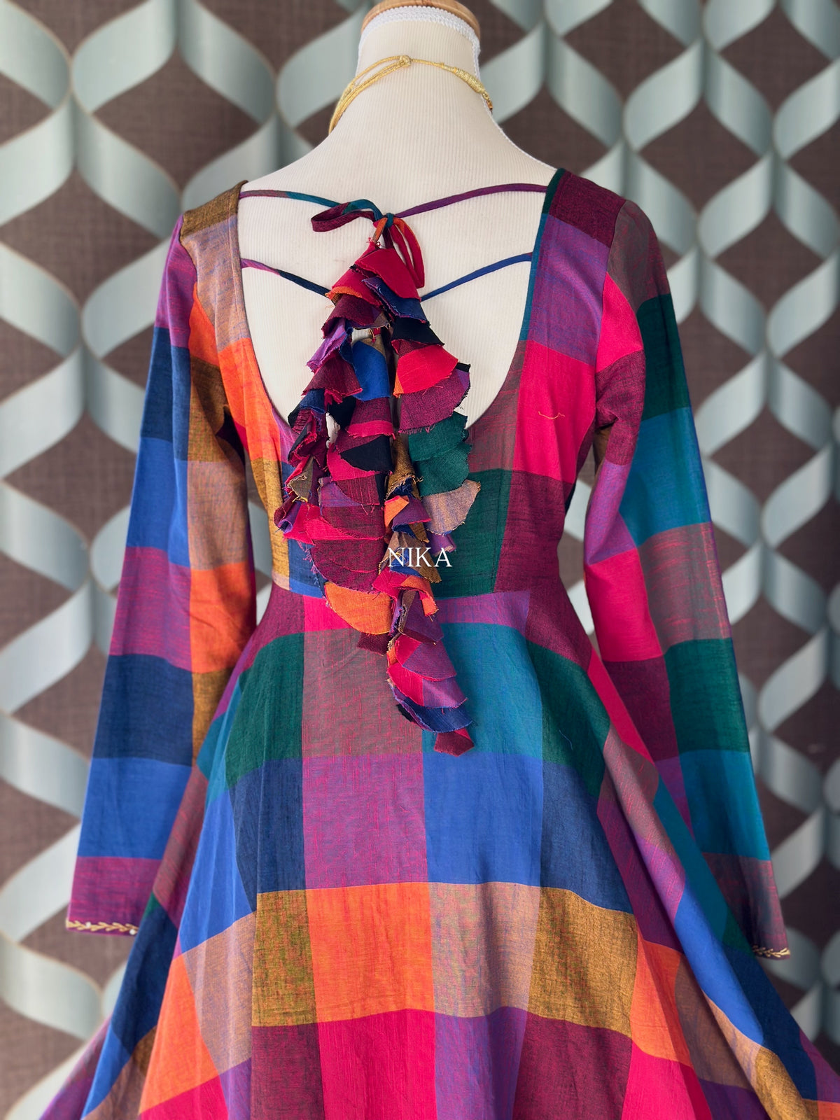 Varnam- Madras Checks Cotton Anarkali