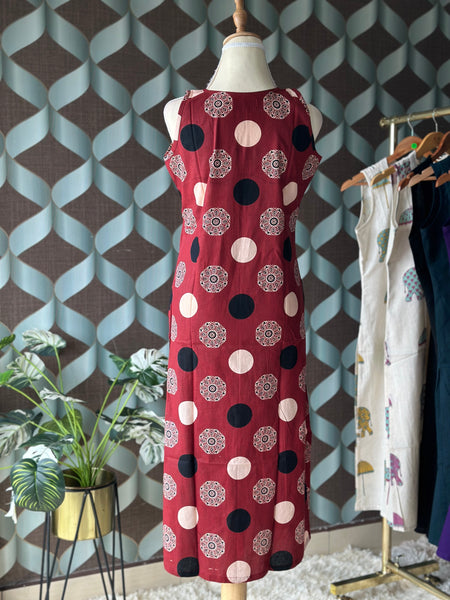 Red Kalamkari Kurta Top