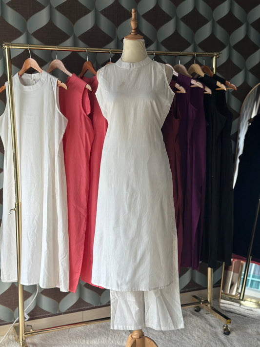 White Halter Neck Viva Set