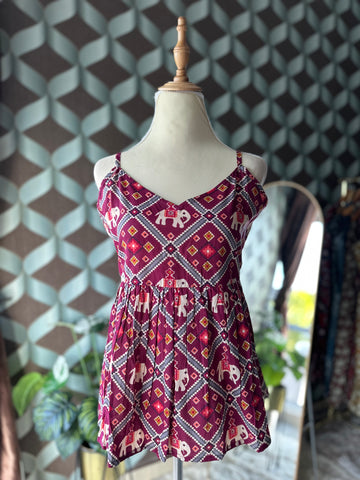 Rangoli Strap Top