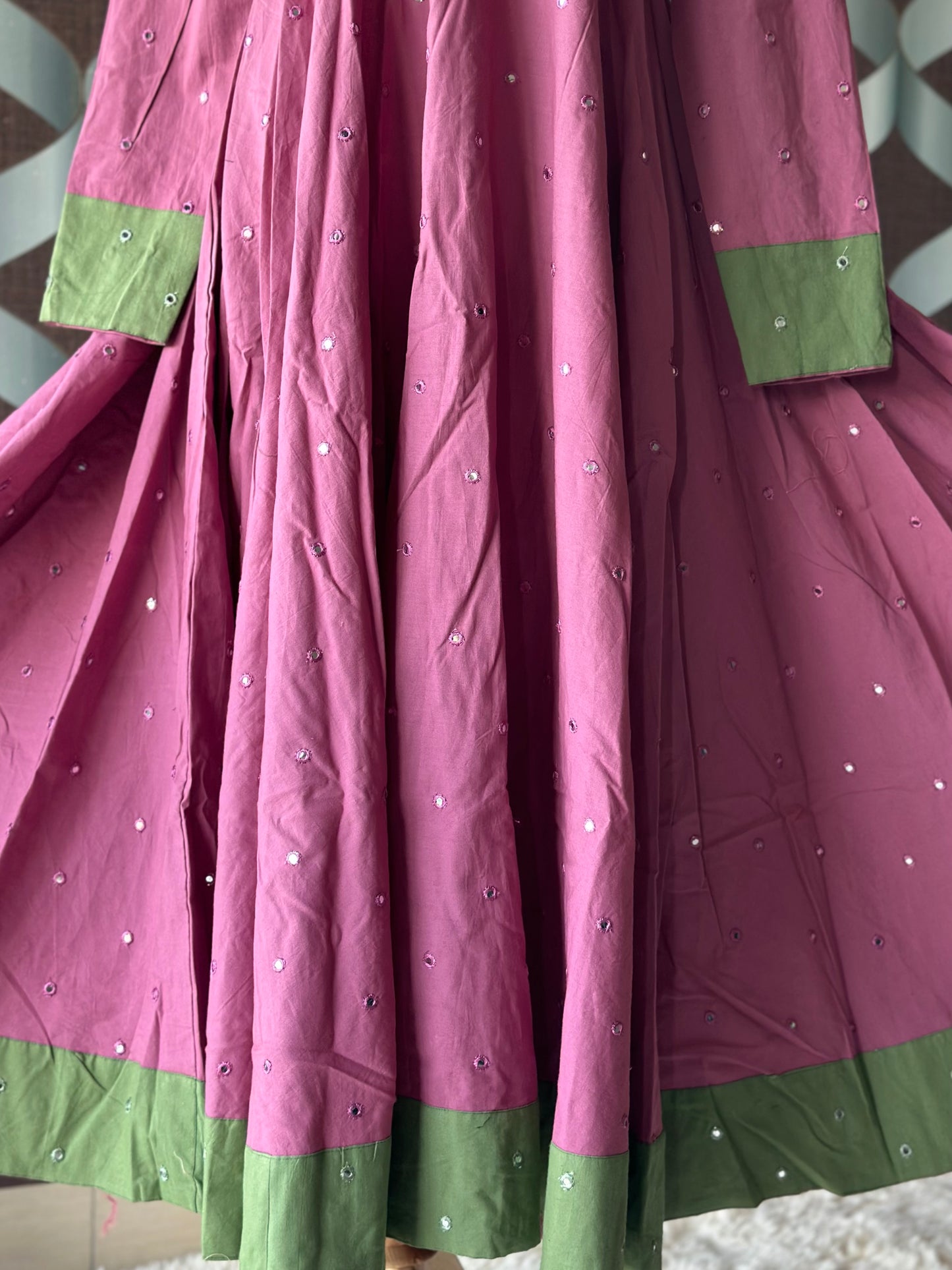 Sitara Dusty Rose Cotton Anarkali