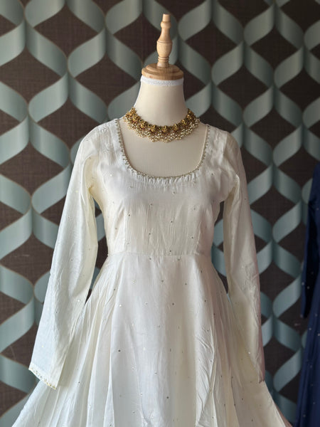 Ivory White ZAARA Festive Anarkali