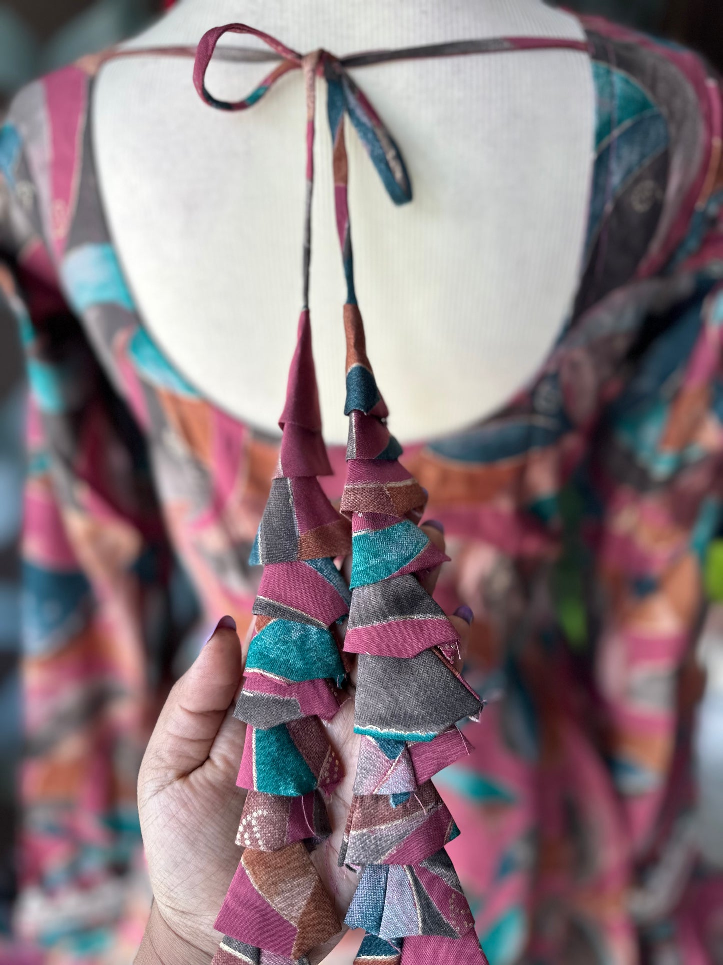 Coral Pink Multicolor Anarkali