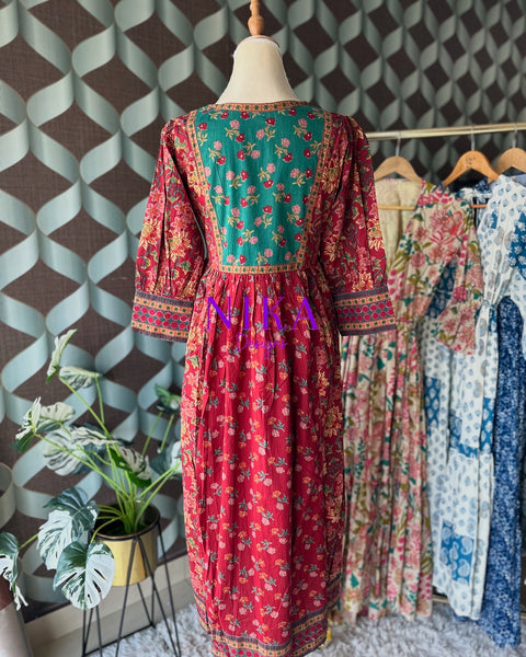 Red Ethnic Motif Dress