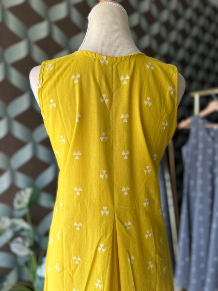 Leyla Yellow A-Line Top