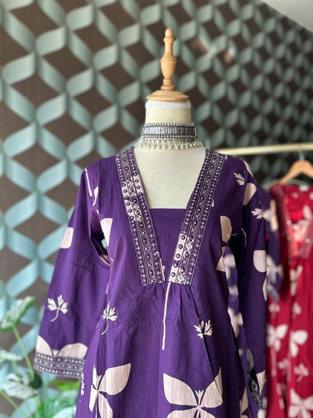 Violet Bloom Cotton Set
