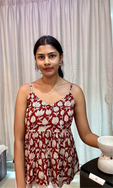 Red Tamarai Strap Top