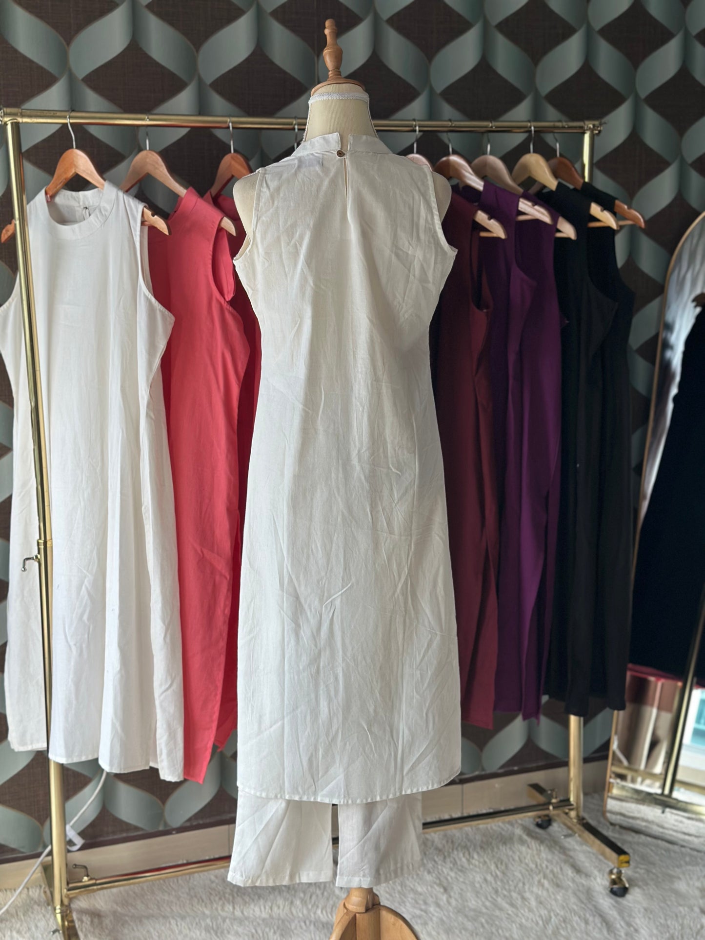 White Halter Neck Viva Set