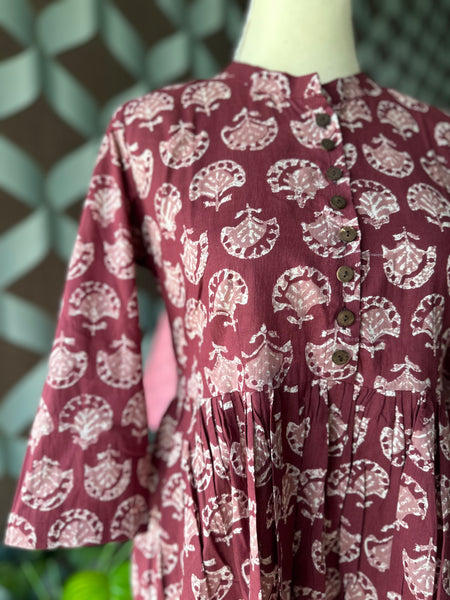 Burgundy Cotton Top