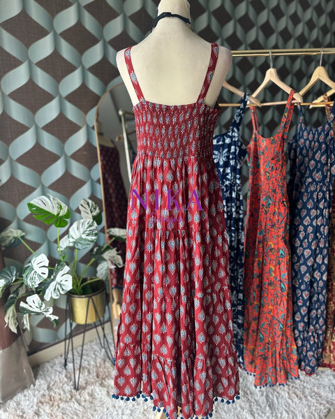 Maroon Summer Dress