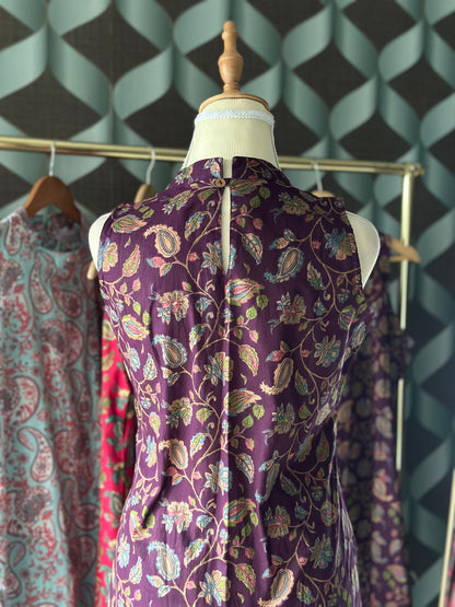 Midnight Purple Floral Halter Neck Viva Set