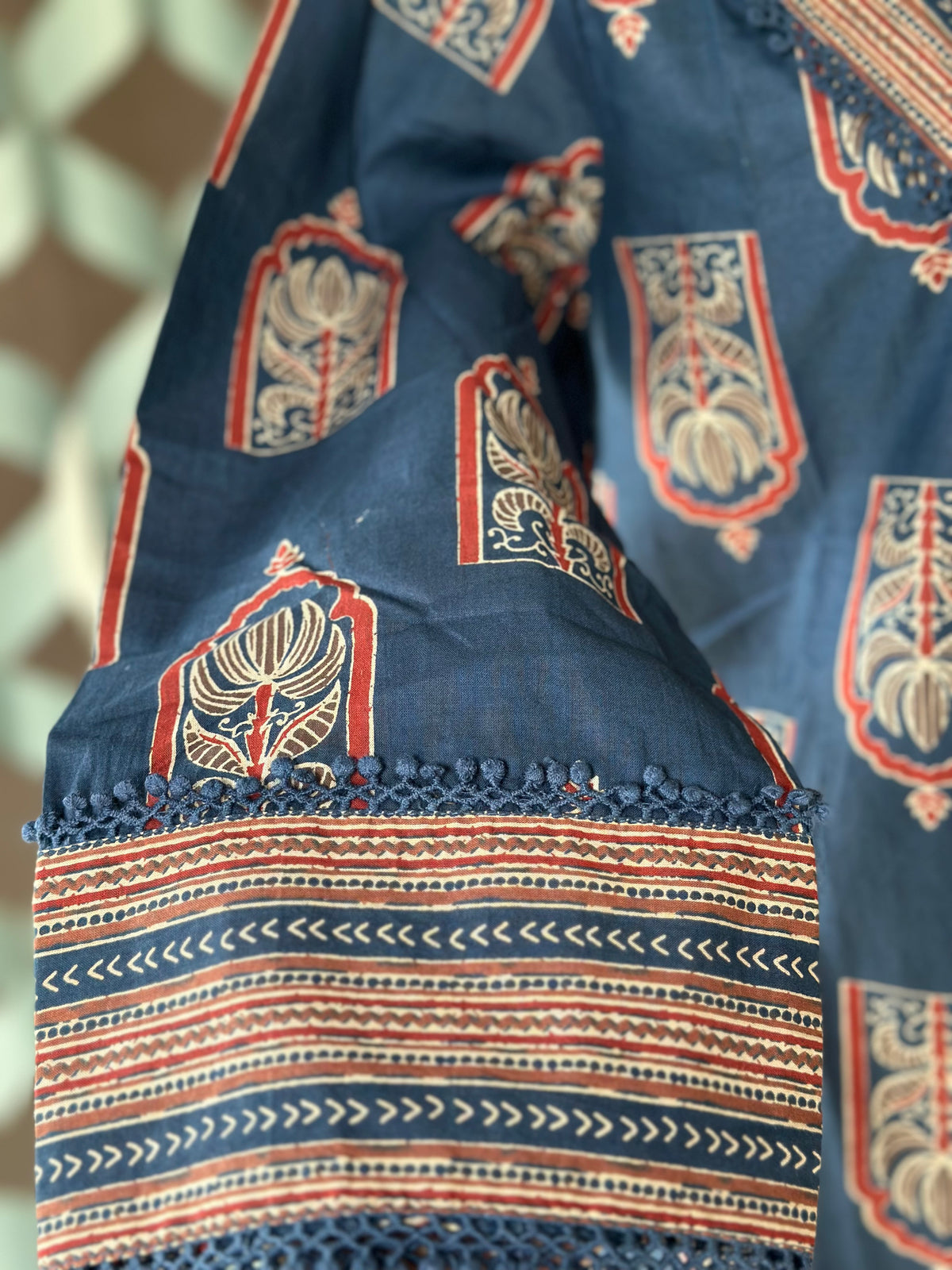 Blue Heritage Cotton Short Top